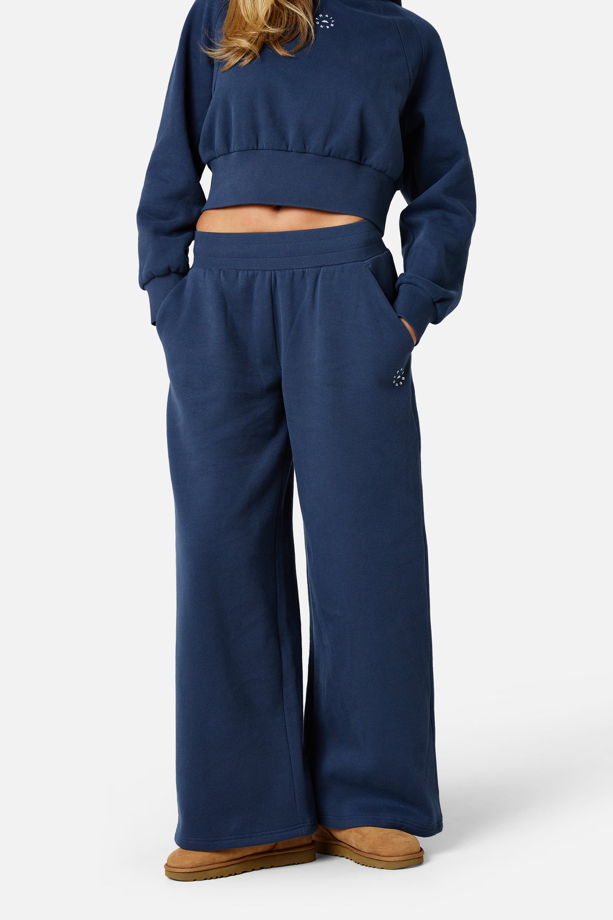 Womens Sculpt Fleece Jogger - Storm Blue