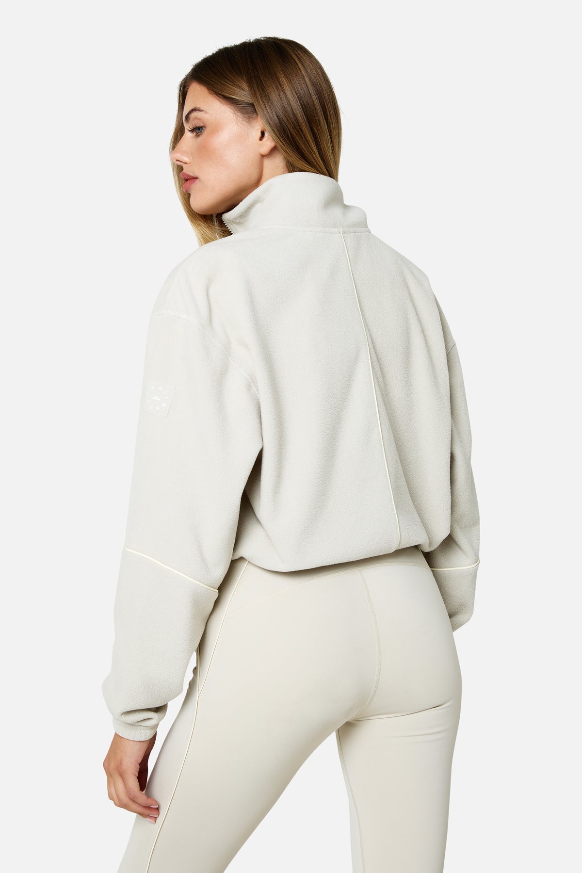 Womens Ignite Microfleece 1/4 Zip - Mercury Mist/Candlelight White