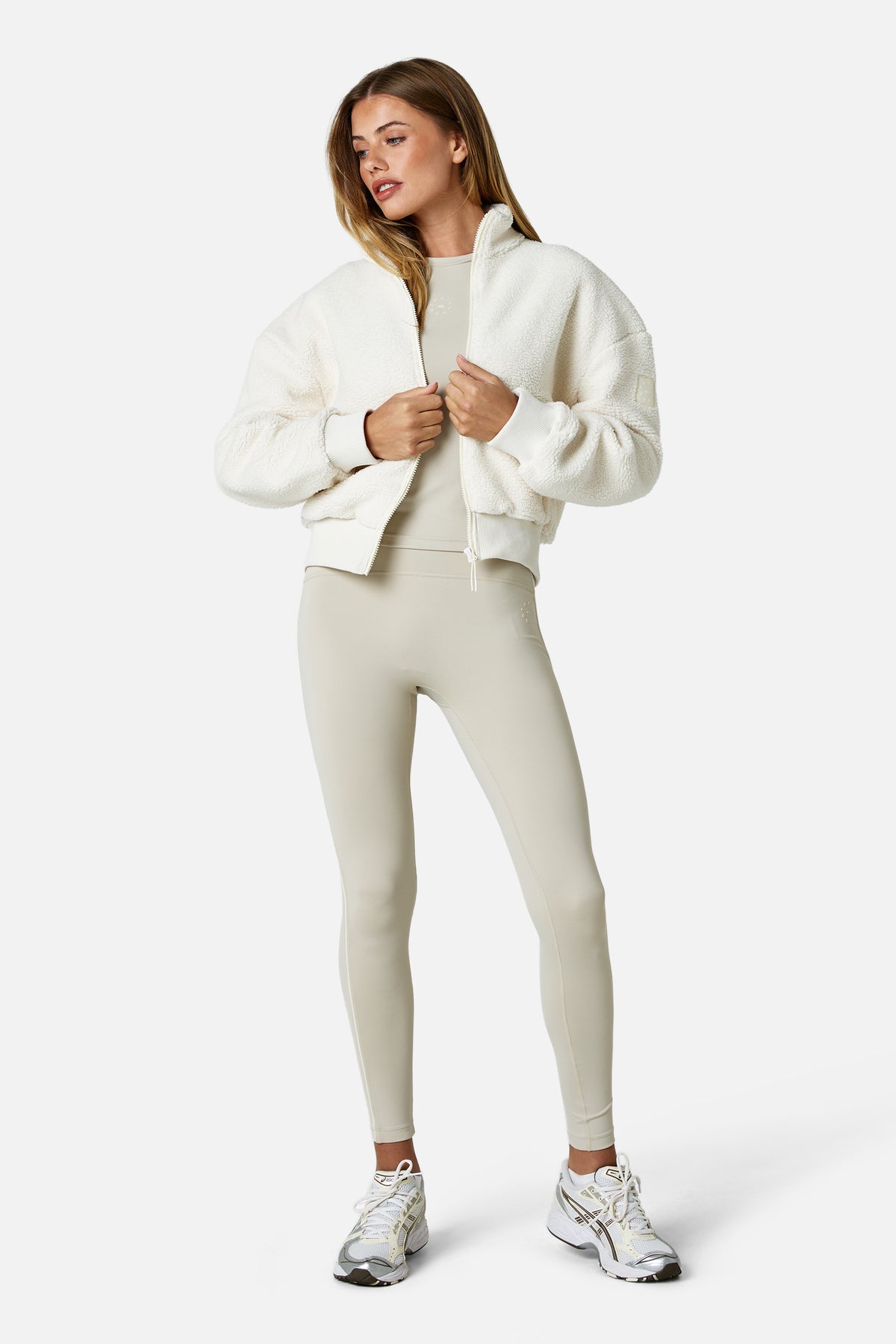 Womens Peakpath Borg Full Zip Track Jacket - Lunar Silk