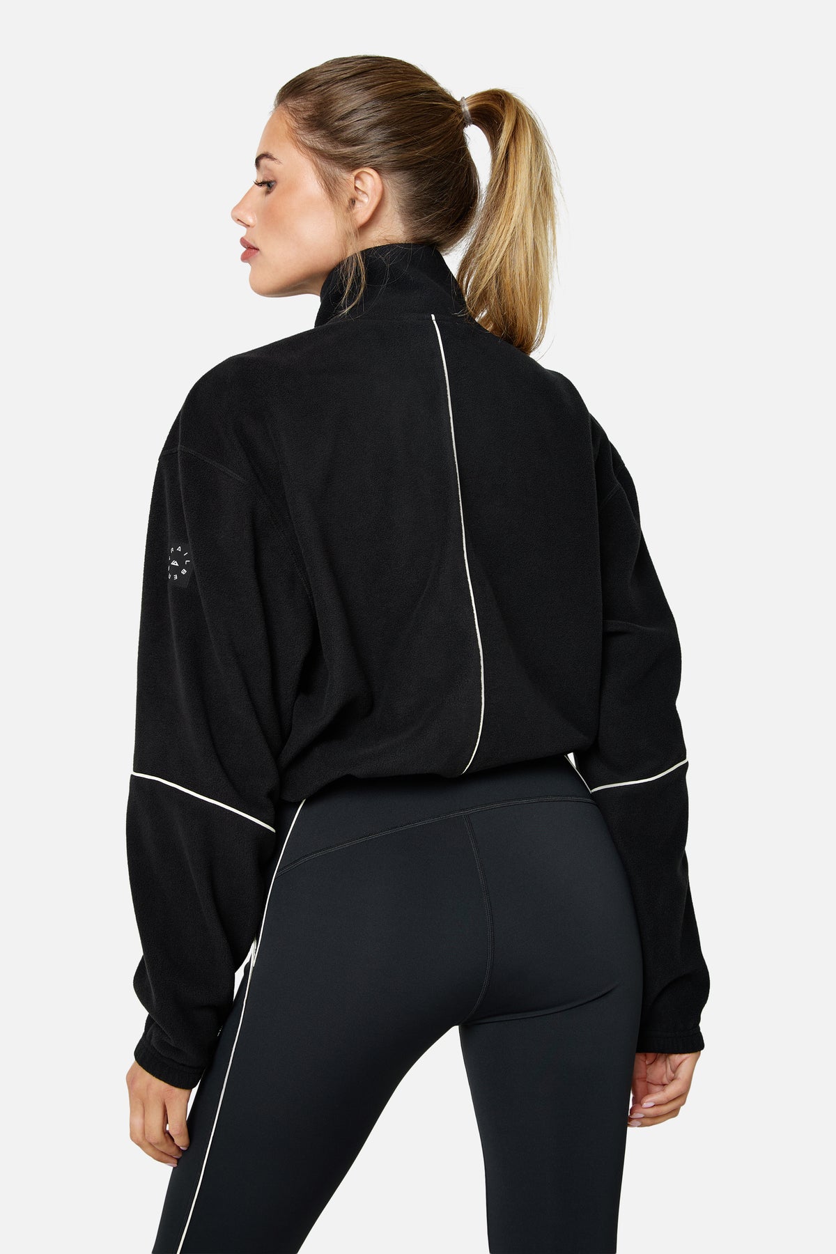 Womens Ignite Microfleece 1/4 Zip - Black/Candlelight White