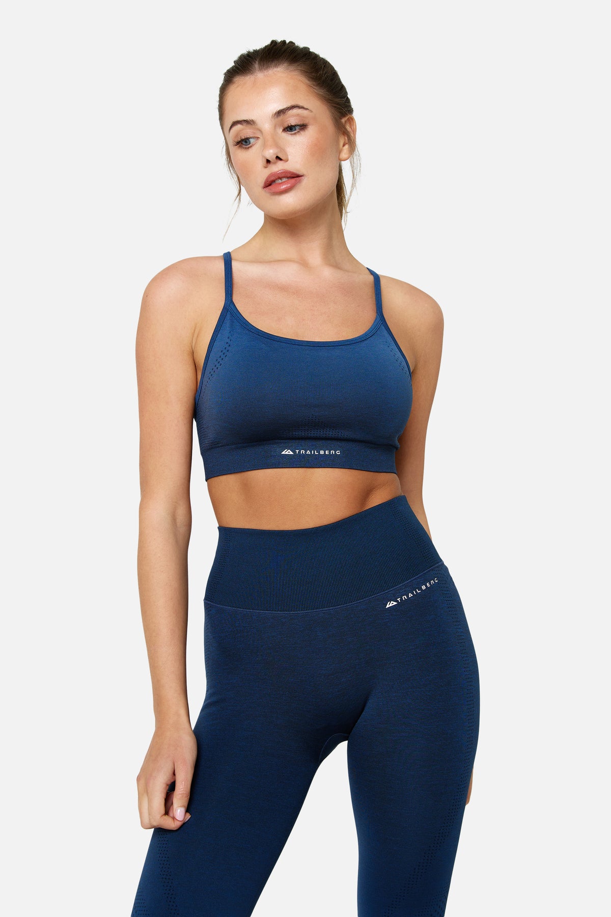Womens Evocurve Seamless Strappy Bra - Storm Blue