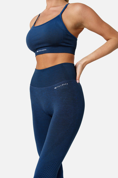 Womens Evocurve Seamless Strappy Bra - Storm Blue