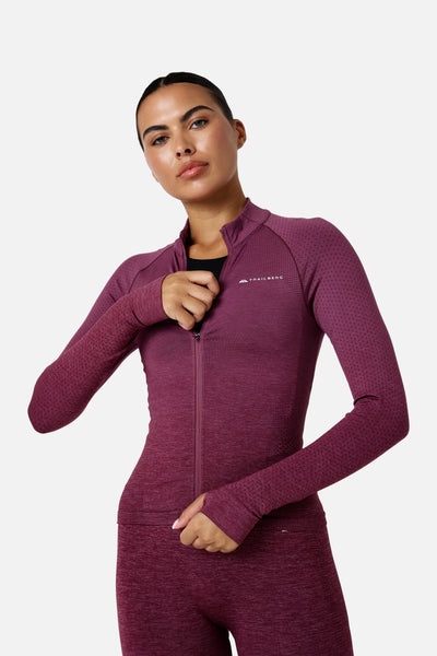 Womens Evocurve Seamless Track Jacket - Mineral Blush
