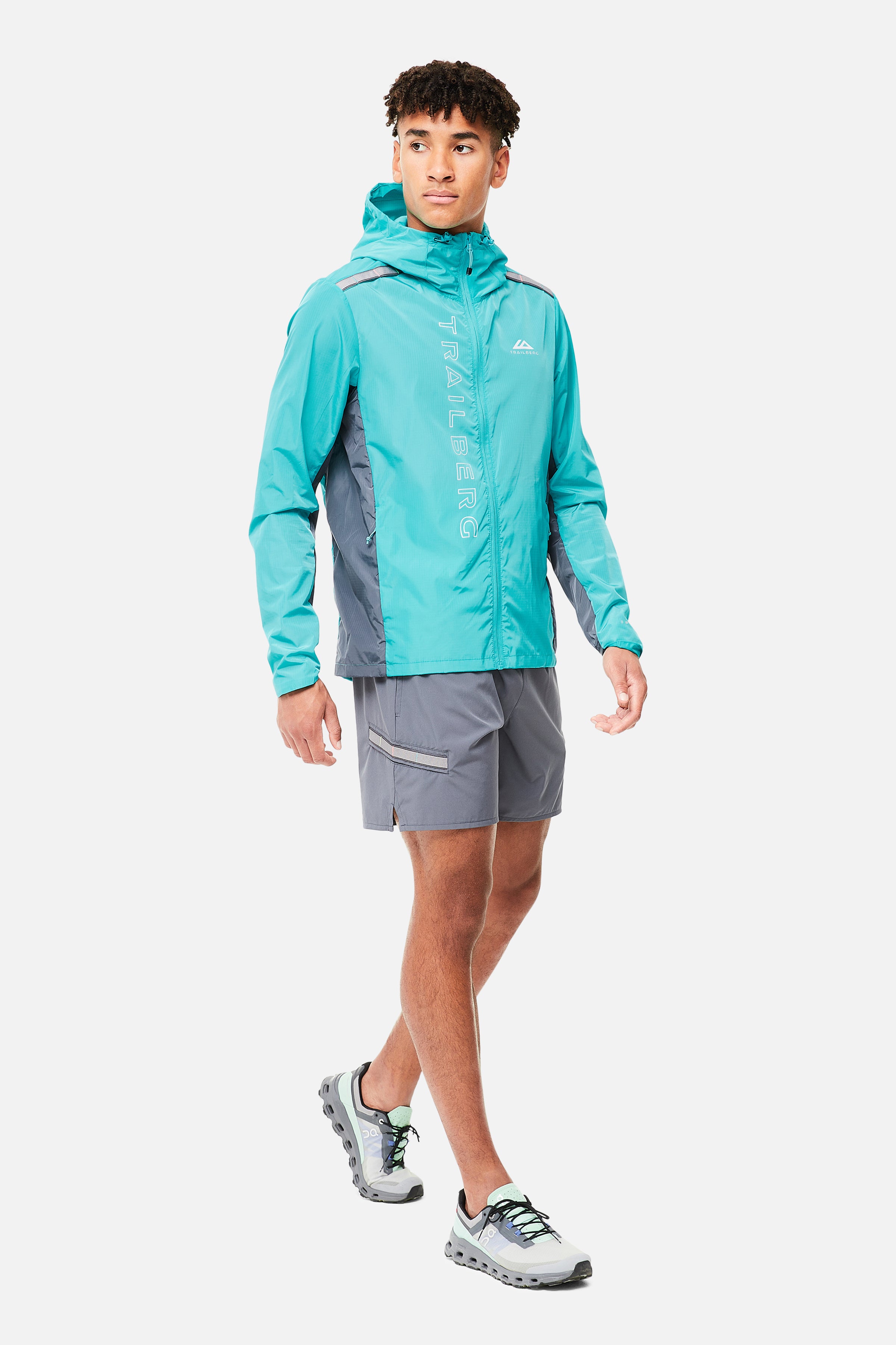 Triathlon Windbreaker - Turquoise/Mid Grey