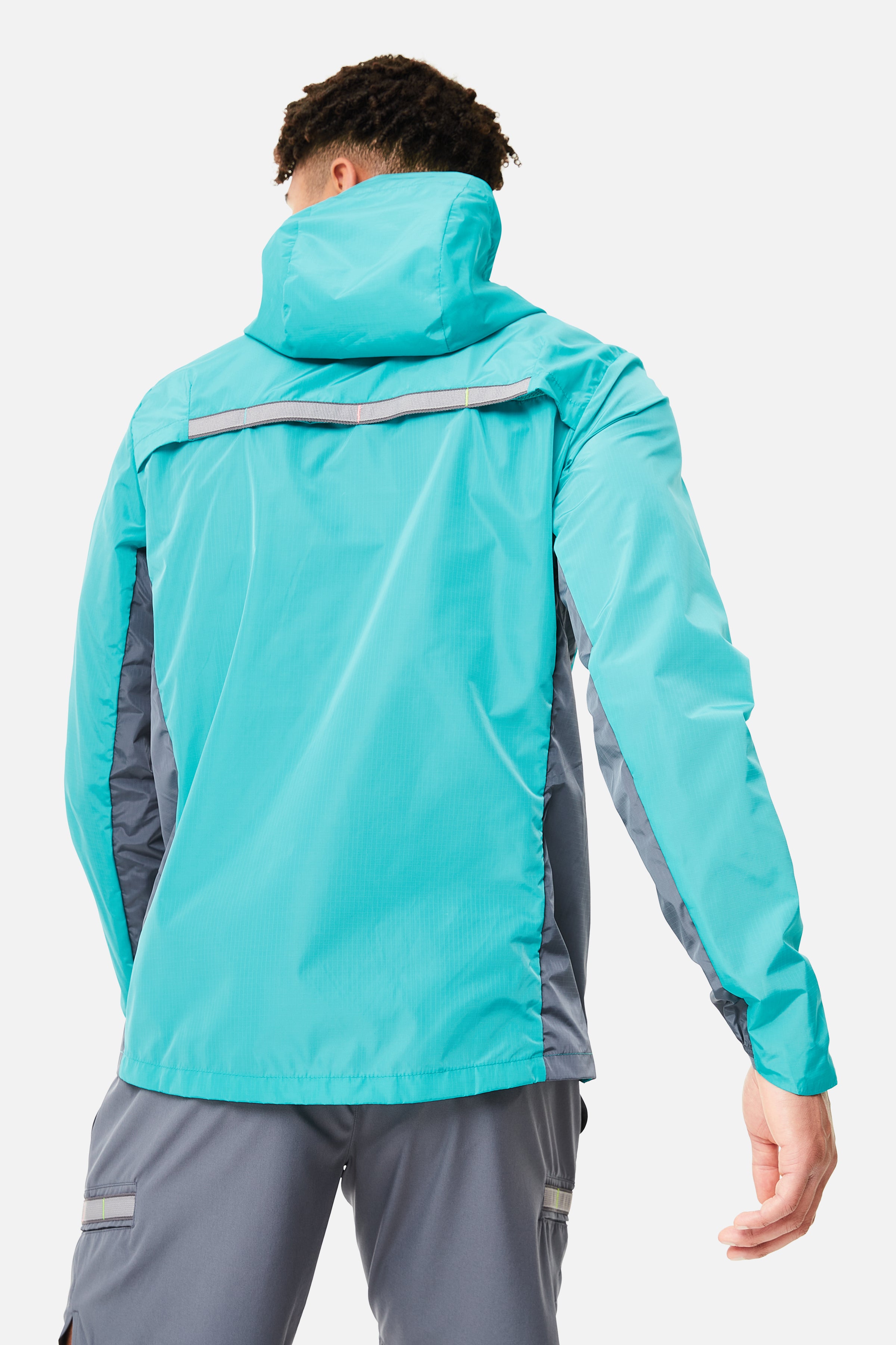 Triathlon Windbreaker - Turquoise/Mid Grey