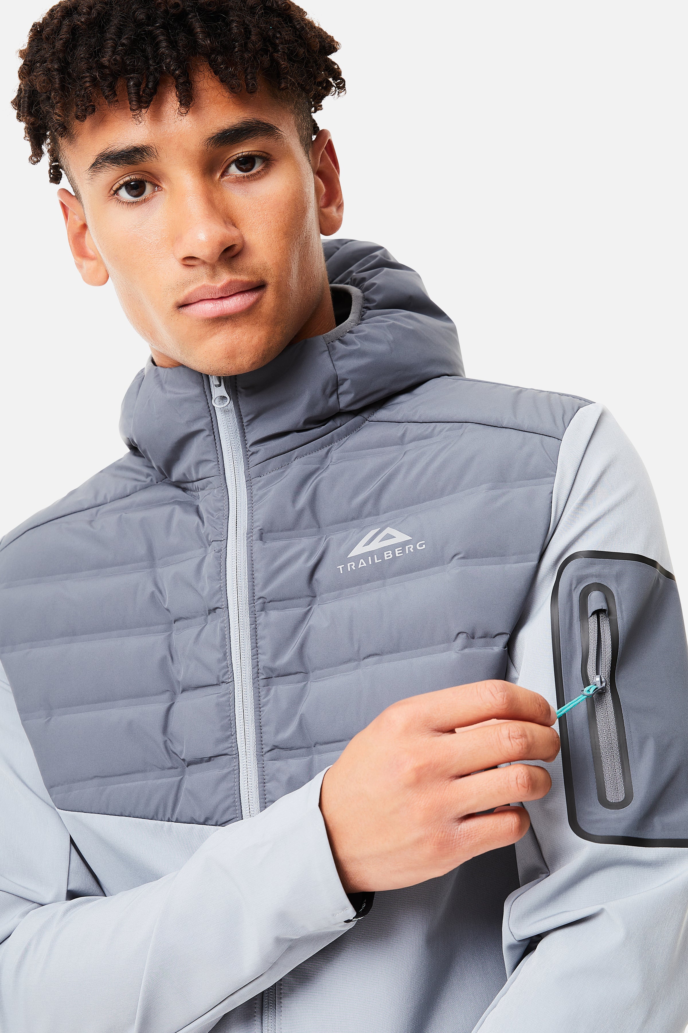Rhine Hybrid Cloud Tracksuit - Mid Grey/Light Grey