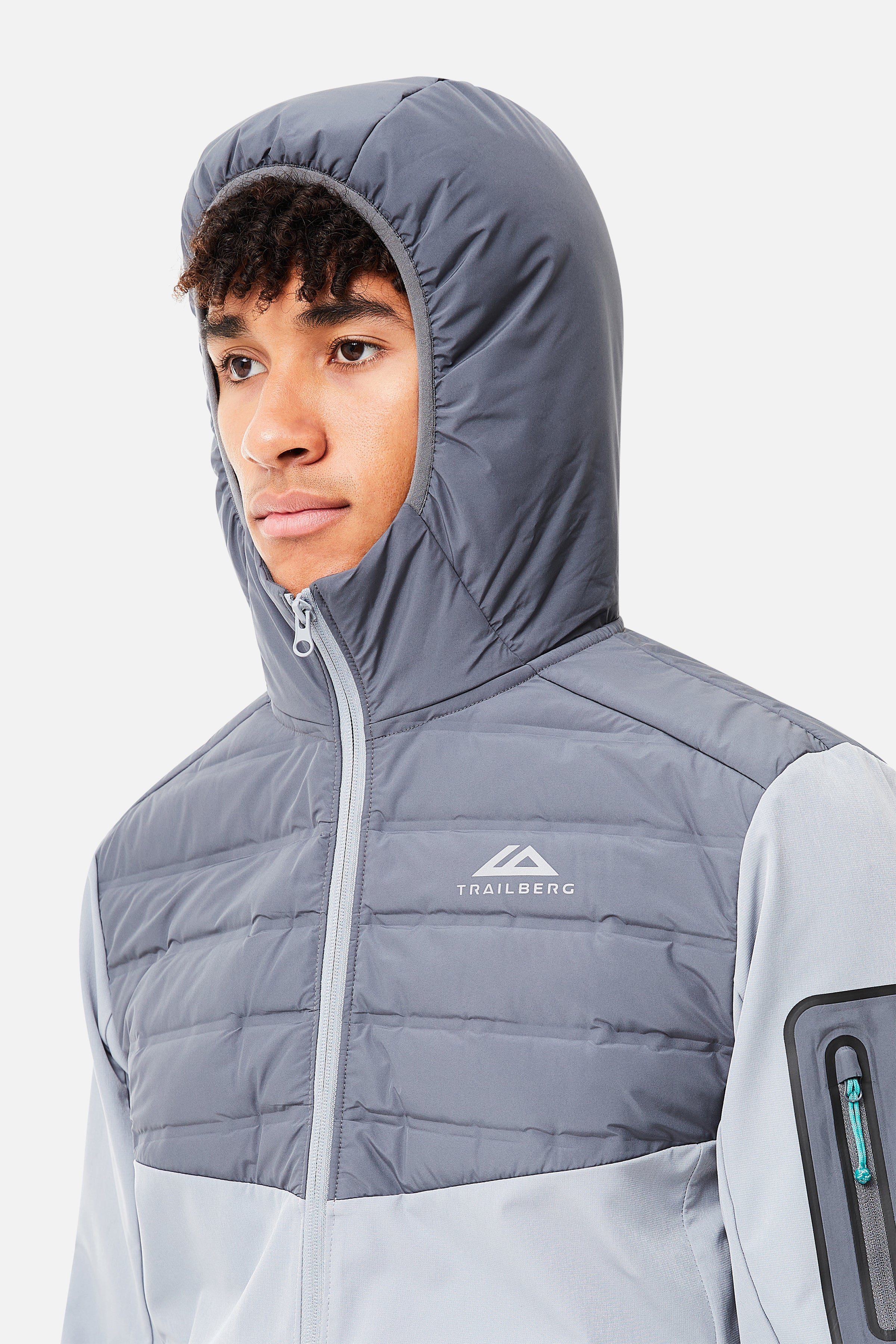 Rhine Hybrid Cloud Tracksuit - Mid Grey/Light Grey