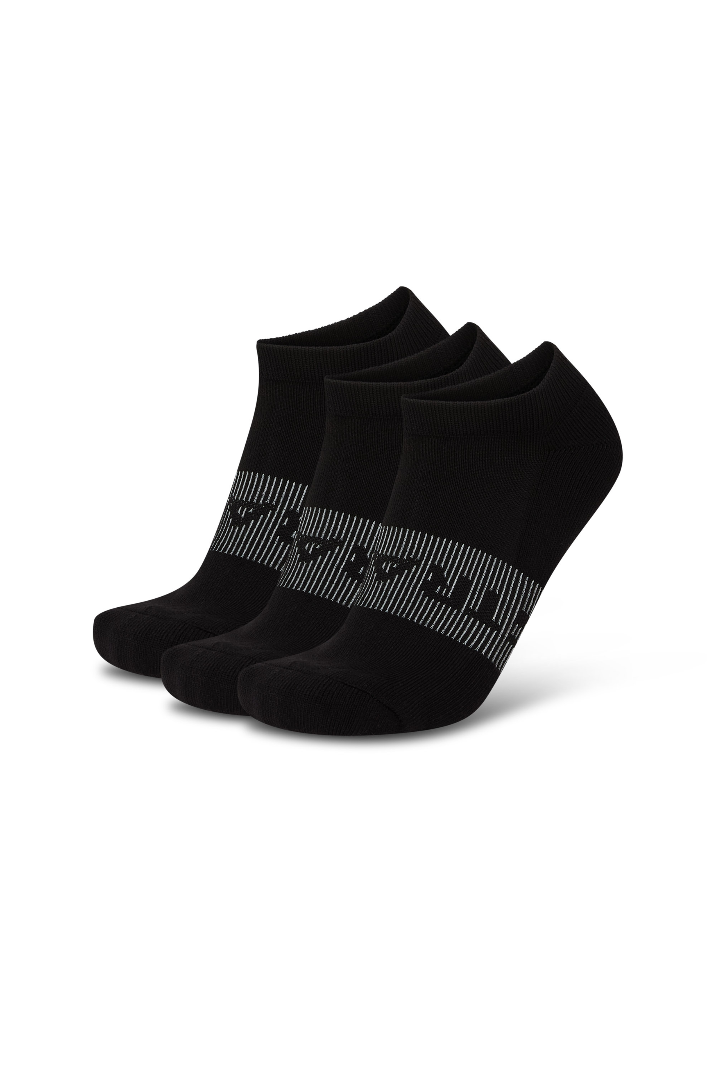 Mount No Show 3 Pack Sock - Black