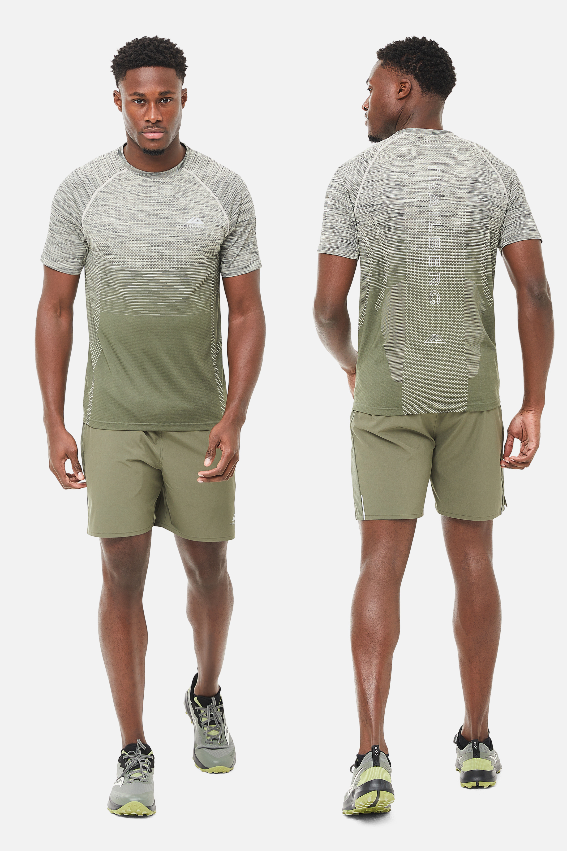 Summit Seamless Essentials 2.0 Set - Khaki/Dark Fern