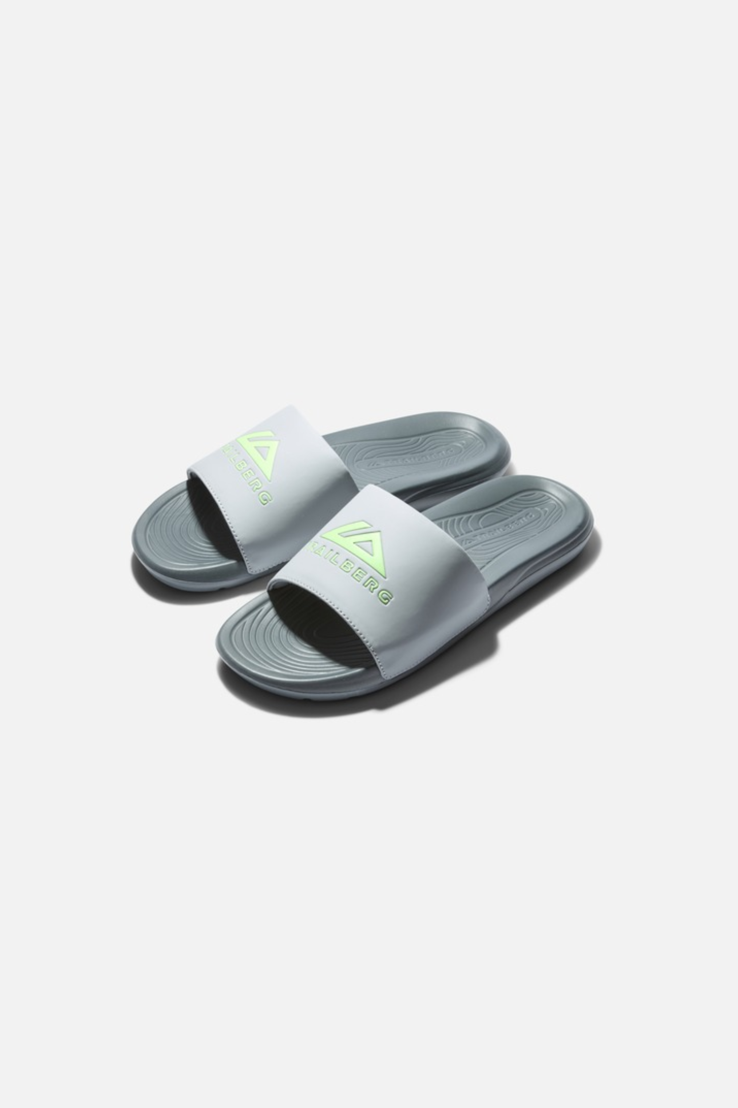 Boys Core Slide - Graphite Grey/Lunar Grey/Neon Lime