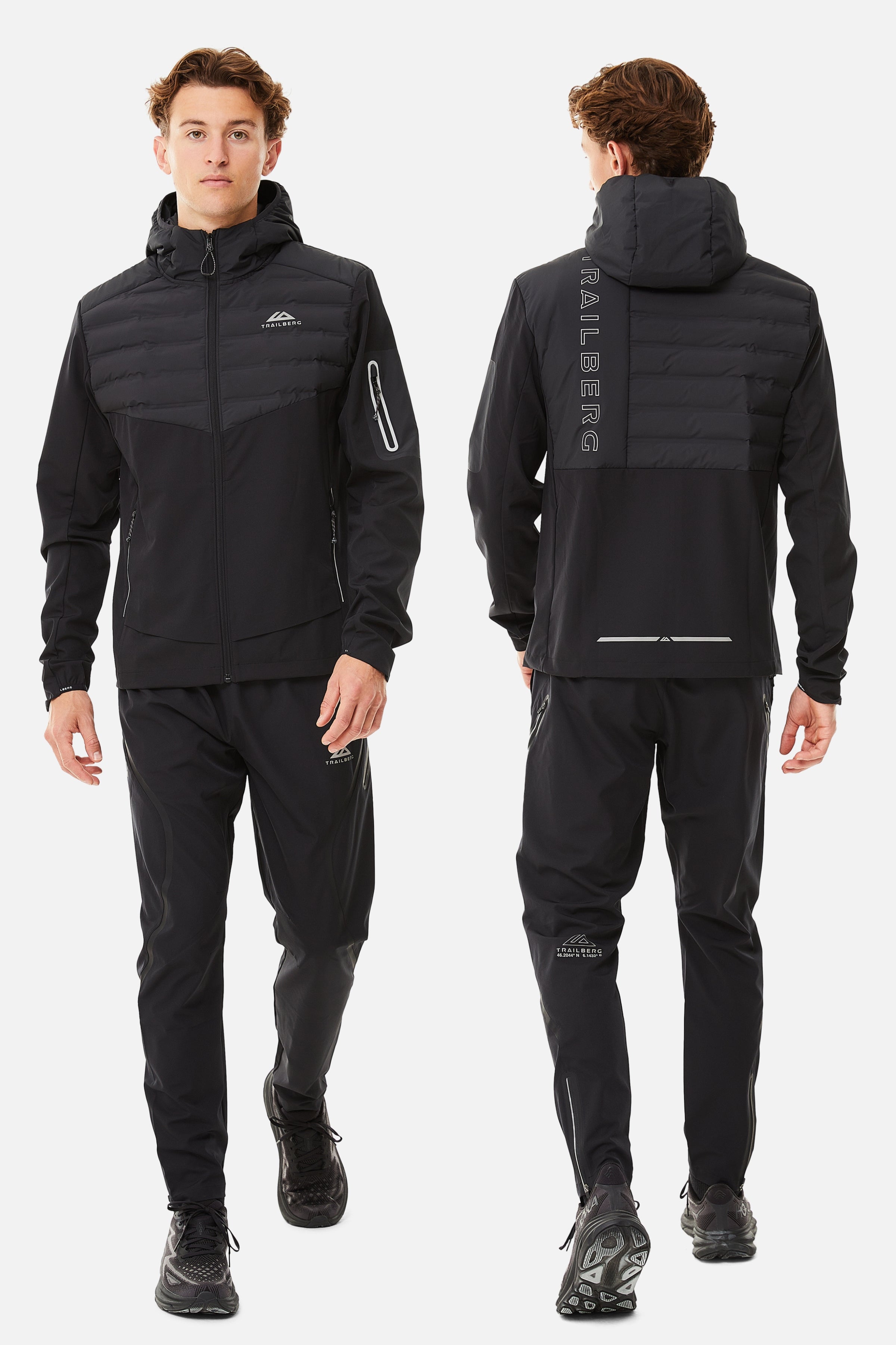 Rhine Hybrid Tech Tracksuit - Black