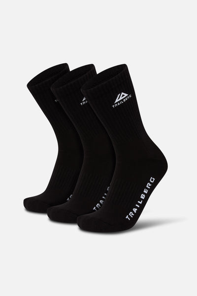 Edgebound 3 Pack Sock - Black